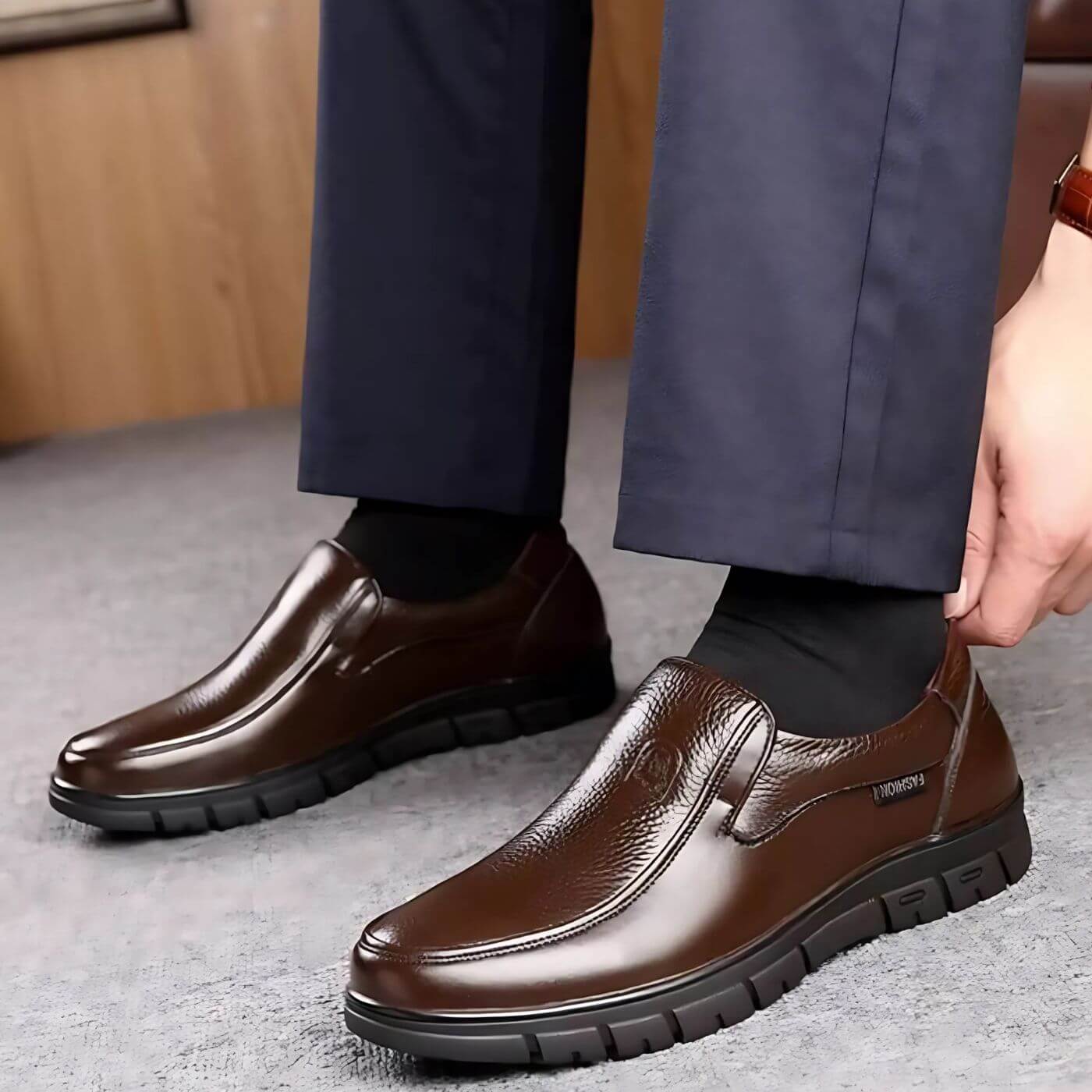 Flair - Zeitlos Schritt Leder Loafer