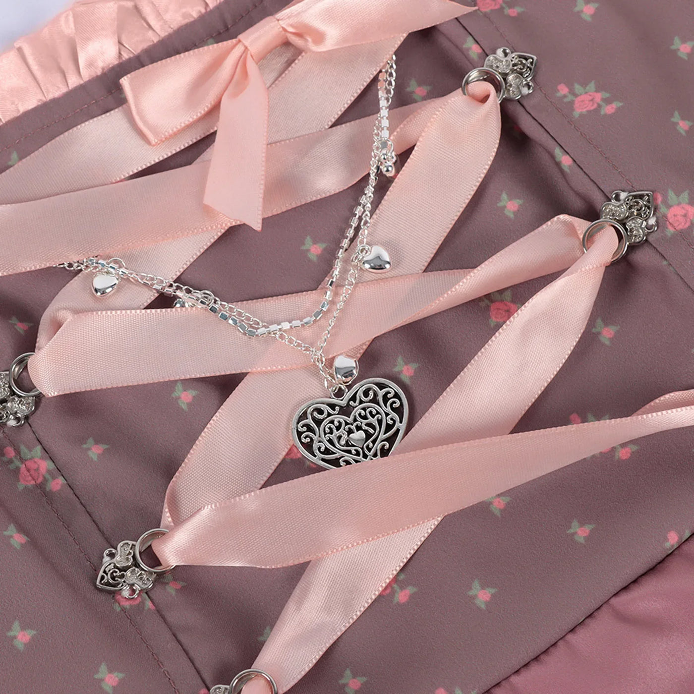 Flair - Damen Rosa Midi Dirndl Kleid | Oktoberfest