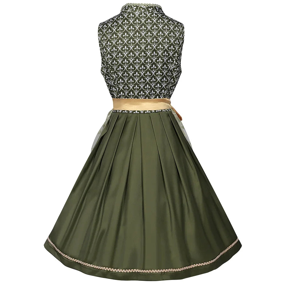Flair - Damen Grün Trachten Dirndl Kleid | Oktoberfest