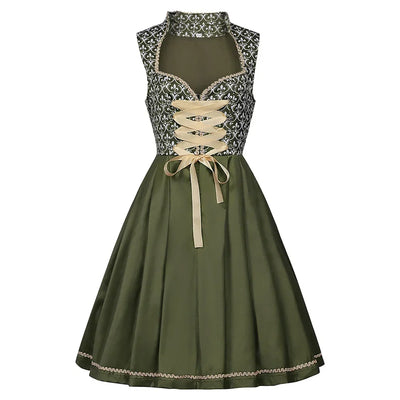 Flair - Damen Grün Trachten Dirndl Kleid | Oktoberfest