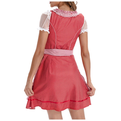 Flair - Damen Rot Dirndl Kleid | Oktoberfest