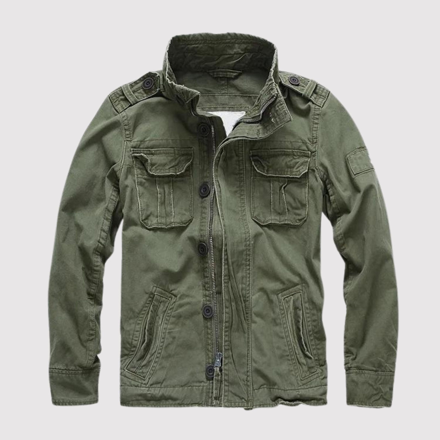 Flair - Retro-Armee-Stil-Denimjacke (Herren) | Winter