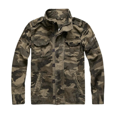 Flair - Retro-Armee-Stil-Denimjacke (Herren) | Winter