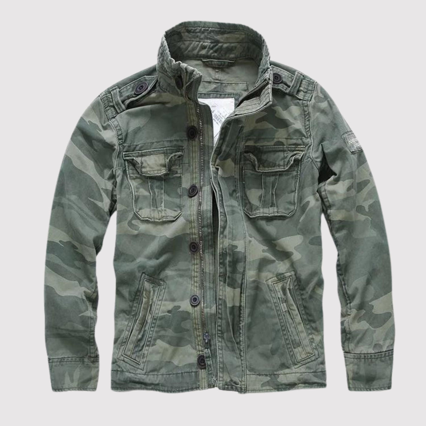 Flair - Retro-Armee-Stil-Denimjacke (Herren) | Winter
