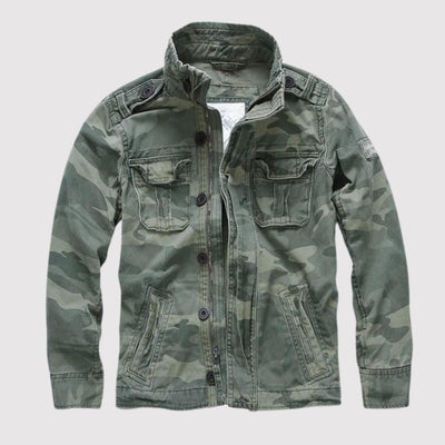 Flair - Retro-Armee-Stil-Denimjacke (Herren) | Winter