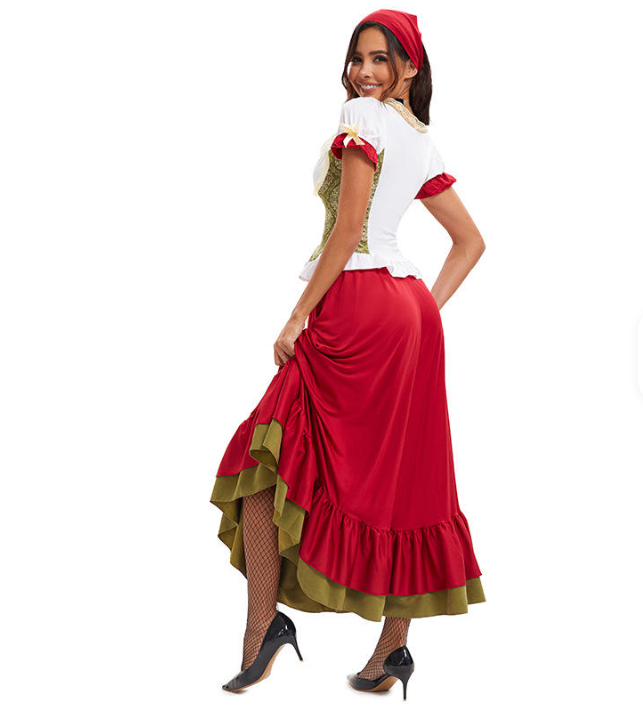 Flair - Damen Langes Traditionell Dirndl Kleid | Oktoberfest