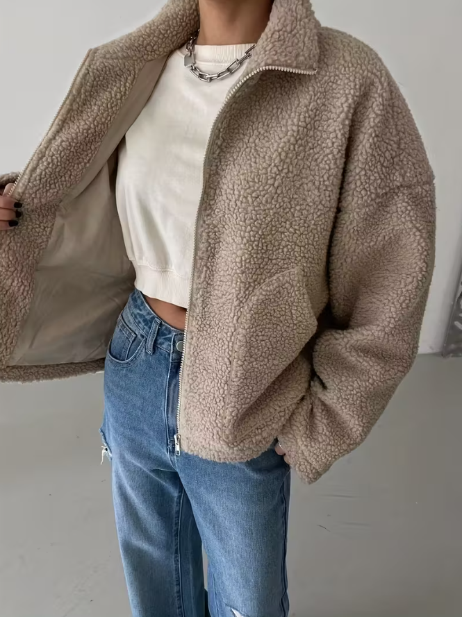 Flair - Oversize Teddyfell-Jacke (Damen) | Winter