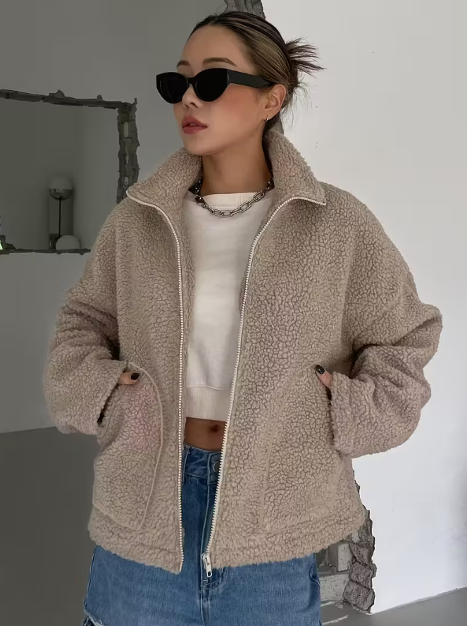 Flair - Oversize Teddyfell-Jacke (Damen) | Winter