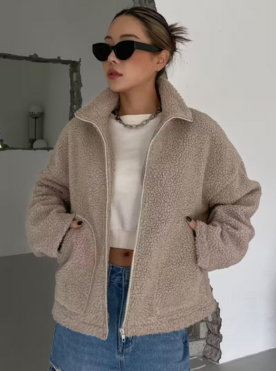 Flair - Oversize Teddyfell-Jacke (Damen) | Winter