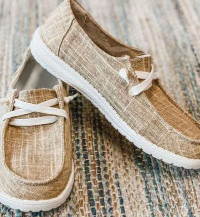 Flair - Canvas-Flatschuhe mit Schnürung (Women) | Herbst