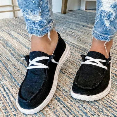 Flair - Canvas-Flatschuhe mit Schnürung (Women) | Herbst