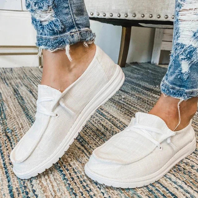 Flair - Canvas-Flatschuhe mit Schnürung (Women) | Herbst