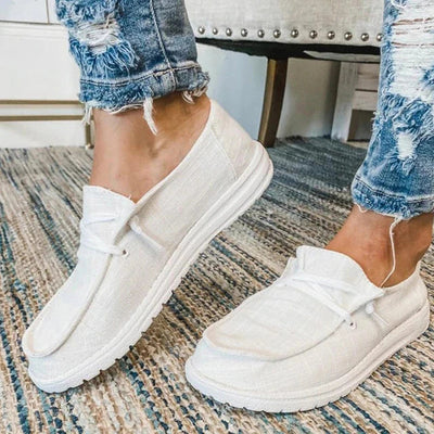 Flair - Canvas-Flatschuhe mit Schnürung (Women) | Herbst