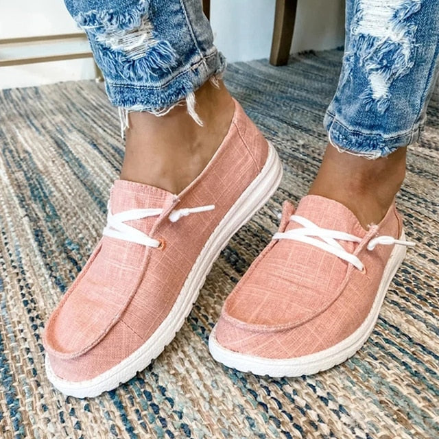 Flair - Canvas-Flatschuhe mit Schnürung (Women) | Herbst