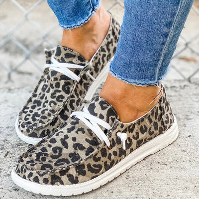 Flair - Canvas-Flatschuhe mit Schnürung (Women) | Herbst