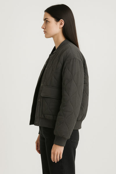 Flair - Damen Oversized Bomberjacke | Übergangsjacke mit Reißverschluss