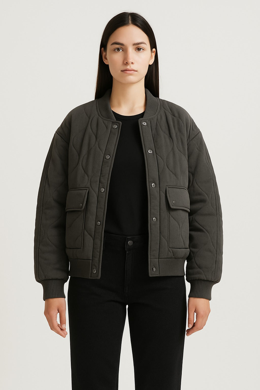 Flair - Damen Oversized Bomberjacke | Übergangsjacke mit Reißverschluss