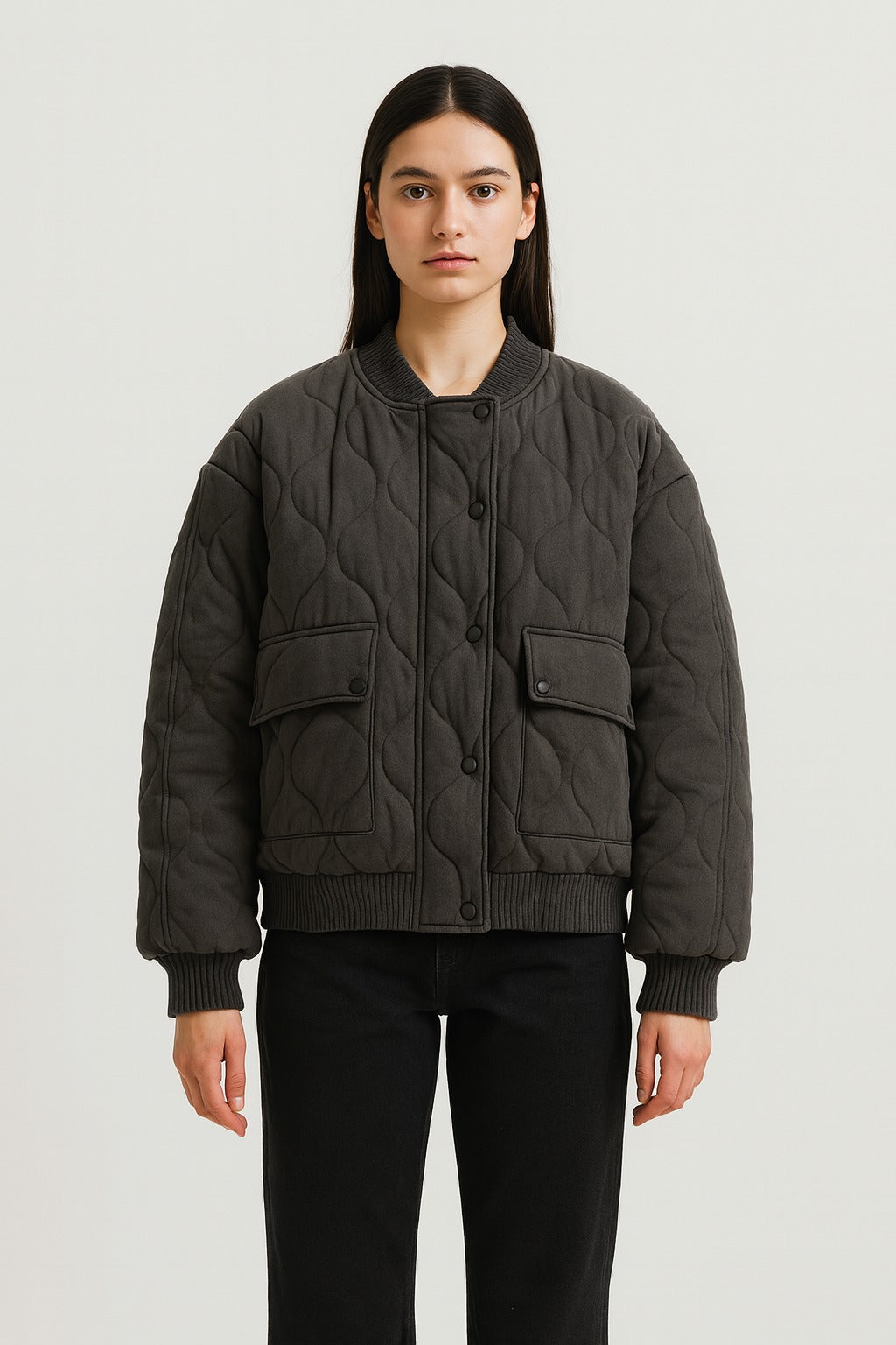 Flair - Damen Oversized Bomberjacke | Übergangsjacke mit Reißverschluss