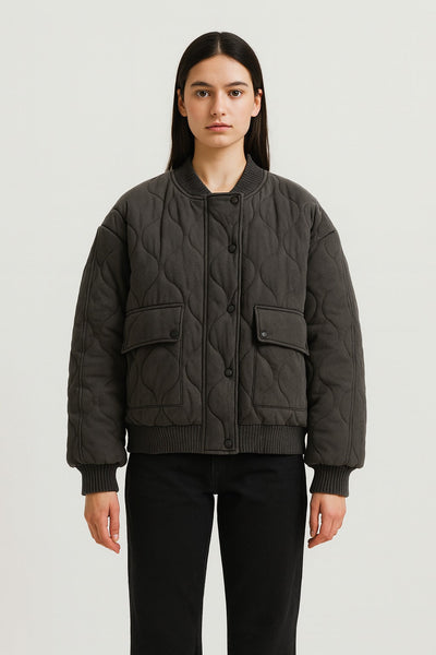 Flair - Damen Oversized Bomberjacke | Übergangsjacke mit Reißverschluss