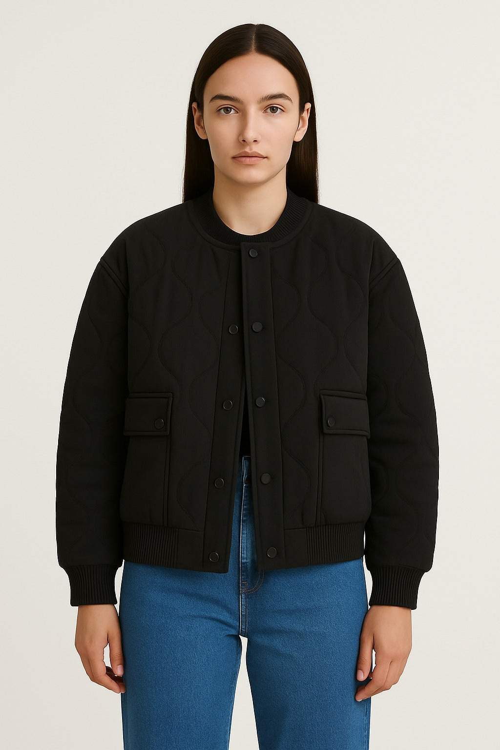 Flair - Damen Oversized Bomberjacke | Übergangsjacke mit Reißverschluss