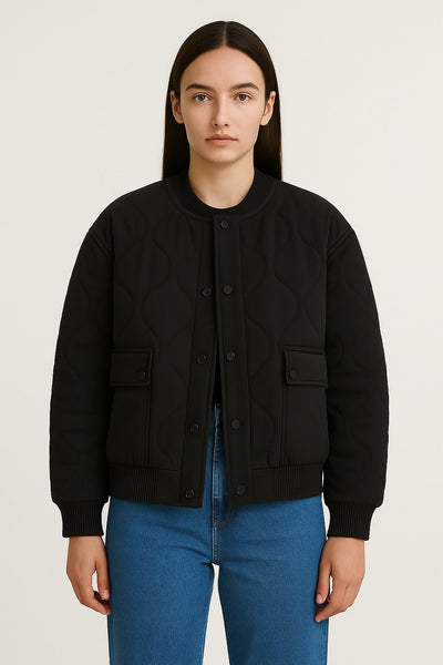 Flair - Damen Oversized Bomberjacke | Übergangsjacke mit Reißverschluss