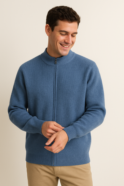 Flair - Herren Reißverschluss Pullover | Woll