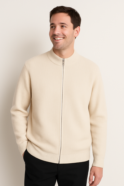 Flair - Herren Reißverschluss Pullover | Woll