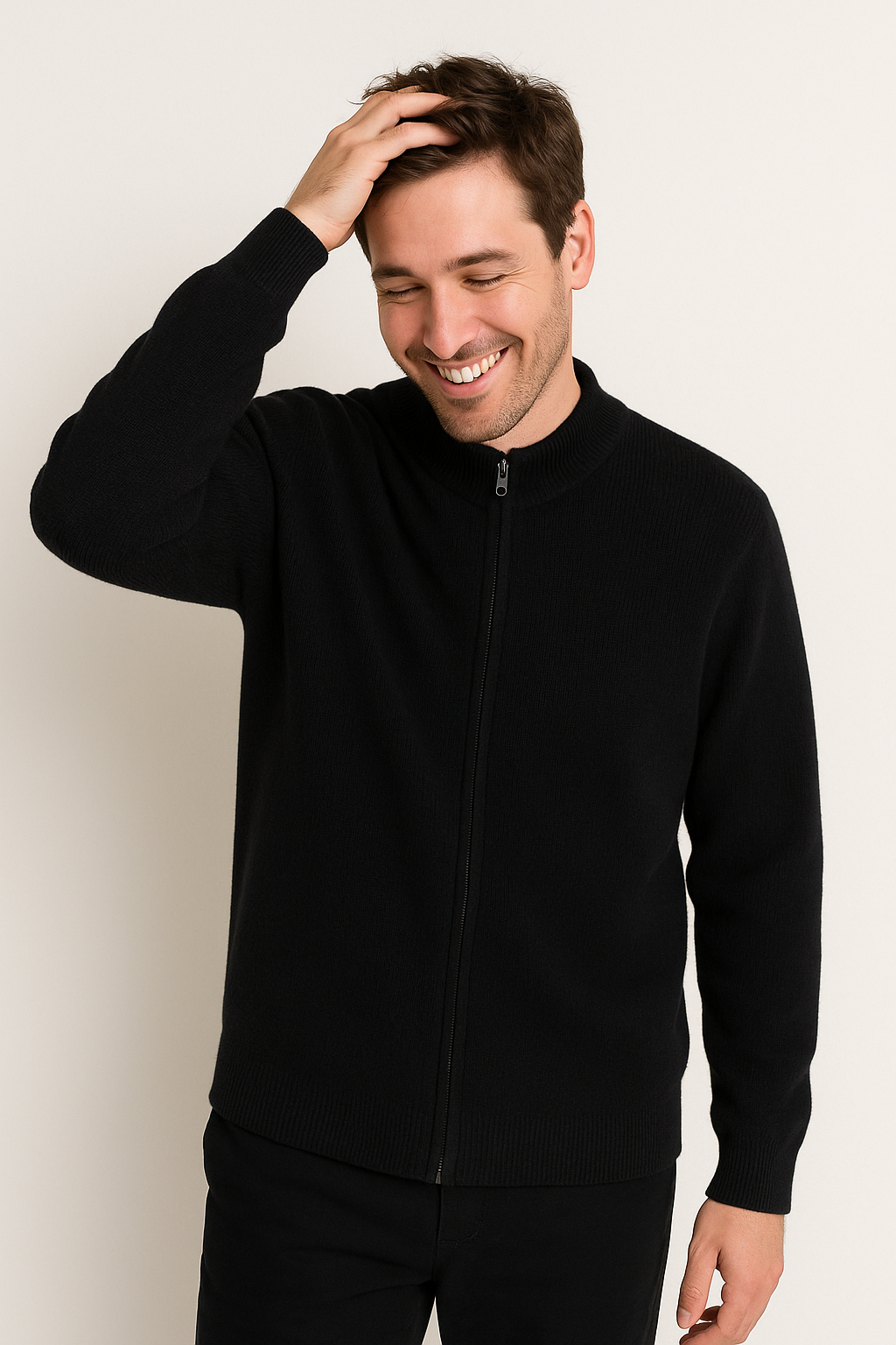 Flair - Herren Reißverschluss Pullover | Woll