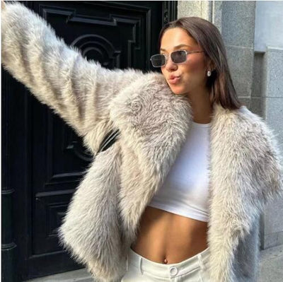 Flair - Daman Flauschiger Plüsche Jacke | Winter