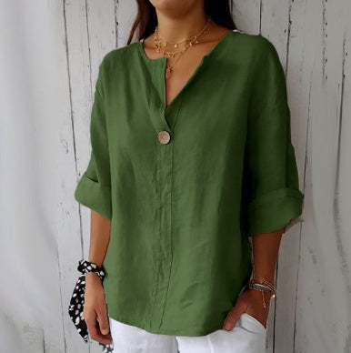 Flair - Lässiges Damen-T-Shirt mit V-Ausschnitt
