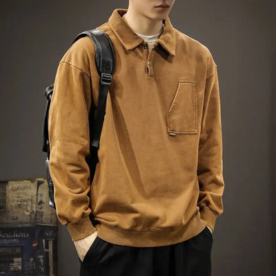 Flair - Schwergewichtiges Polo-Sweatshirt