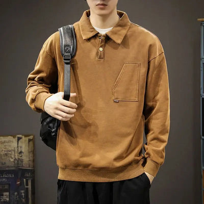Flair - Schwergewichtiges Polo-Sweatshirt
