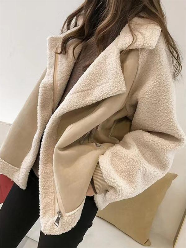 Flair - Oversize Pelz Jacke Wildleder | Winter