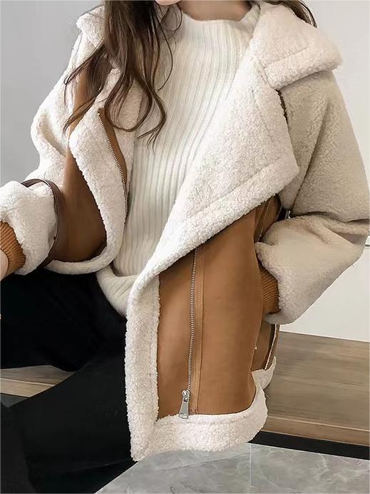 Flair - Oversize Pelz Jacke Wildleder | Winter