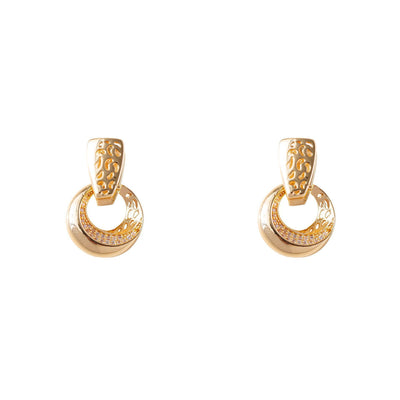 Flair - Round Moon Earrings
