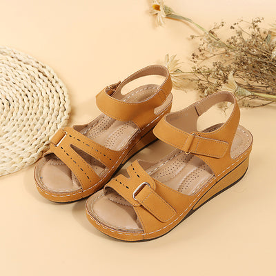 Flair - Sommerliche Klettverschluss-Keilsandalen