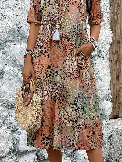 Flair - Weiches Damenkleid Mit V Ausschnitt