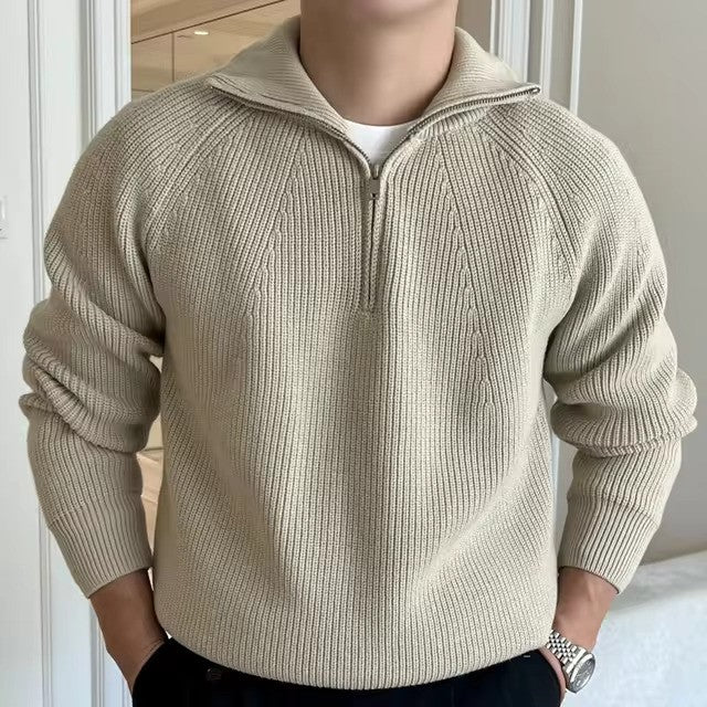 Flair - Herren Rollkragen Strickjacken | Reißverschluss