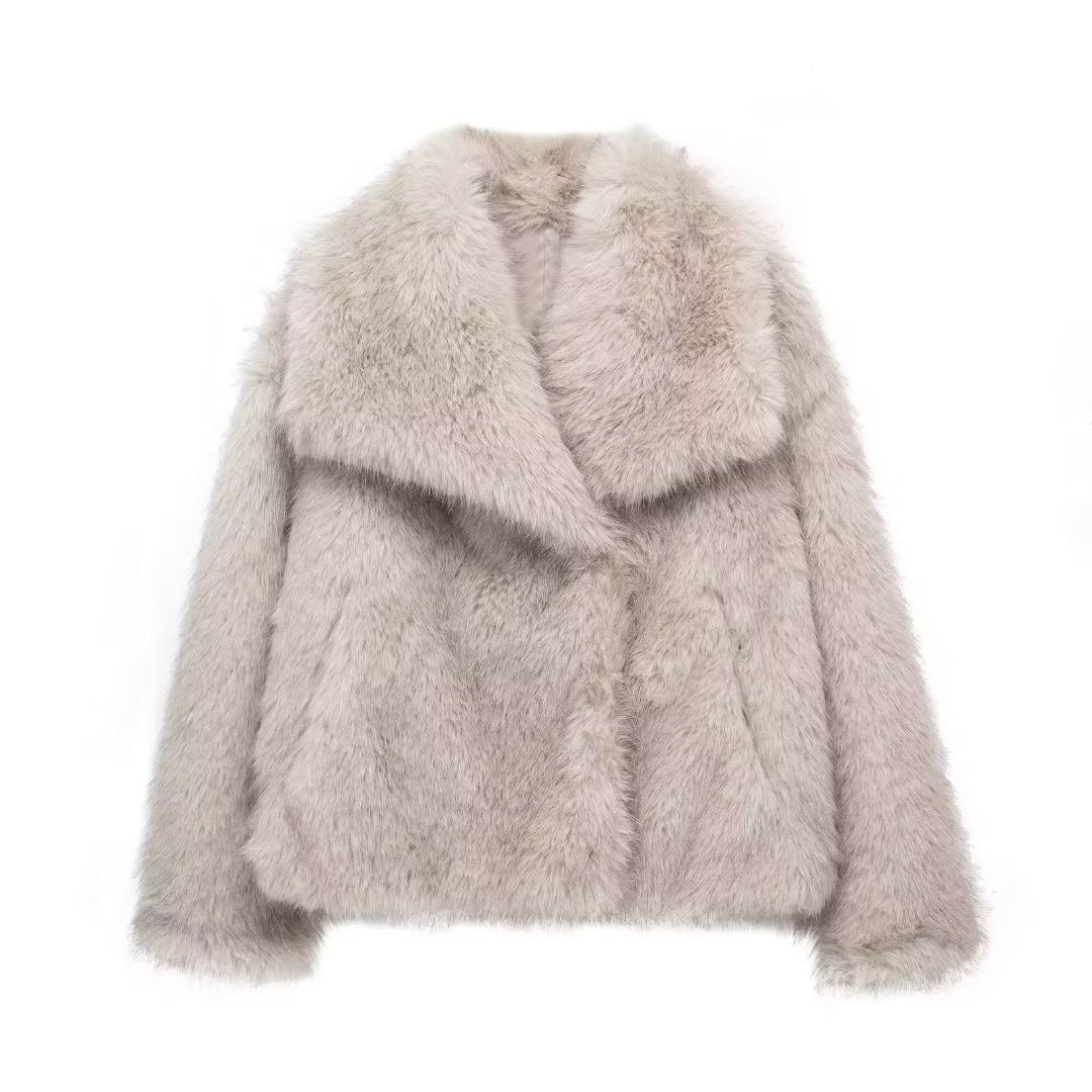 Flair - Daman Flauschiger Plüsche Jacke | Winter
