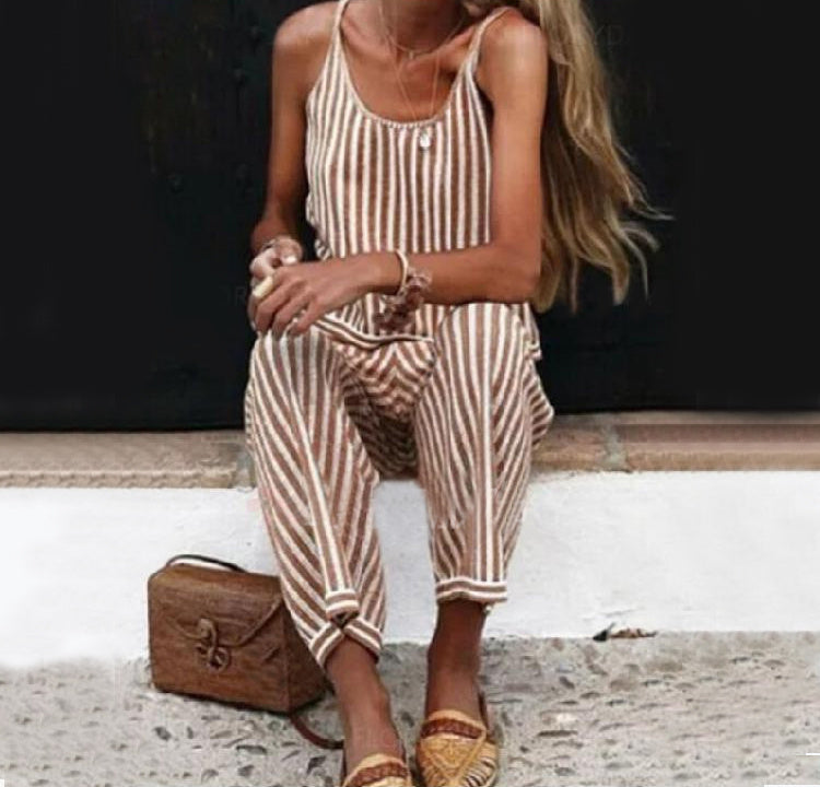 Flair - Gestreifter Jumpsuit mit Taschen