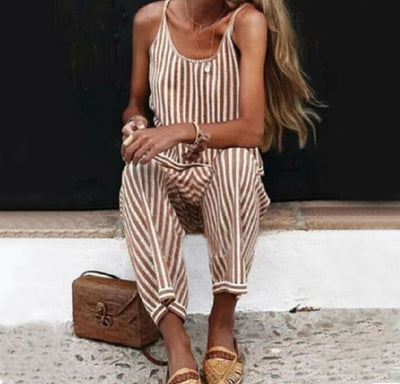 Flair - Gestreifter Jumpsuit mit Taschen