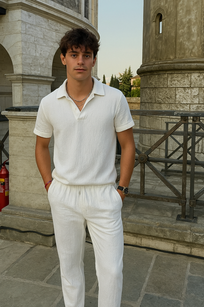 Flair - Herren Sommer Set aus Baumwolle – Polo & Hose im Old-Money Stil