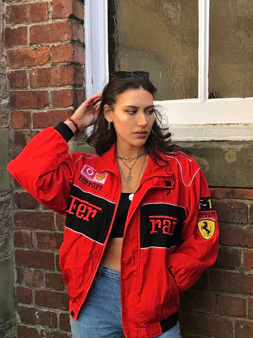 Flair - Vintage Rote Ferrari Jacke