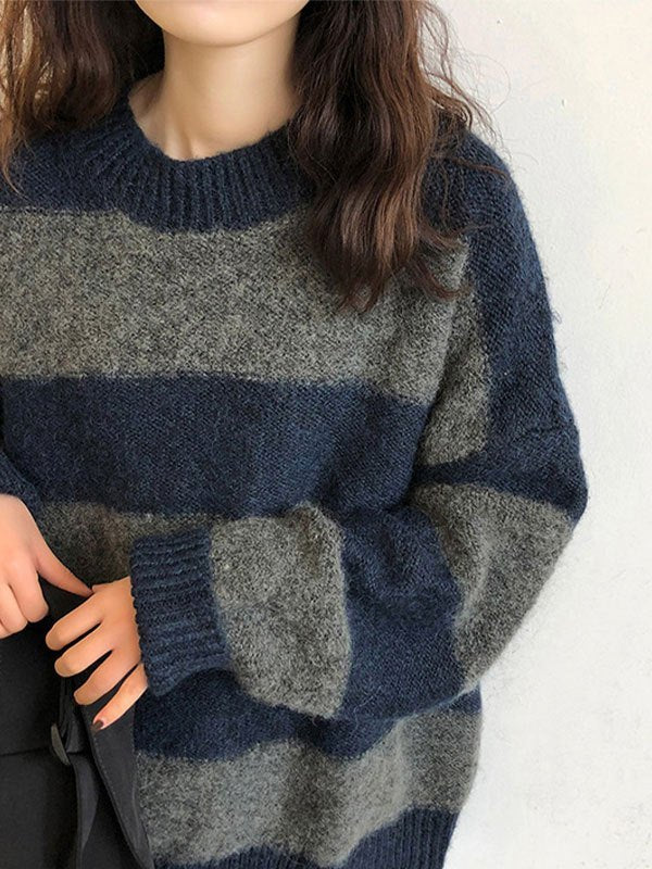 Flair - Oversized Pullover mit Streifen | Winter