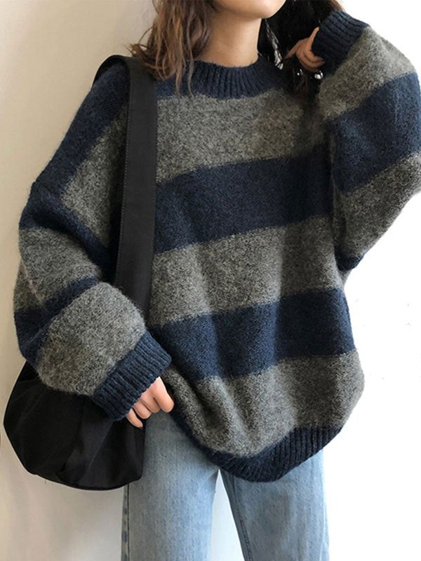 Flair - Oversized Pullover mit Streifen | Winter