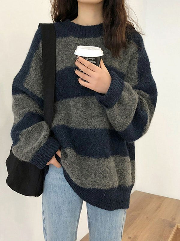 Flair - Oversized Pullover mit Streifen | Winter