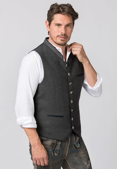 Flair - Herren Trachtenweste mit Traditionellem Design und Eleganten Knöpfen | Oktoberfest