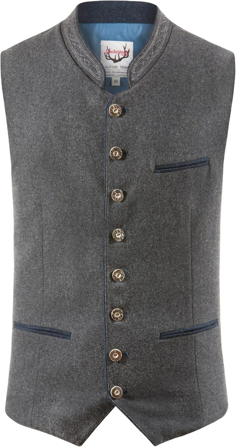Flair - Herren Trachtenweste mit Traditionellem Design und Eleganten Knöpfen | Oktoberfest
