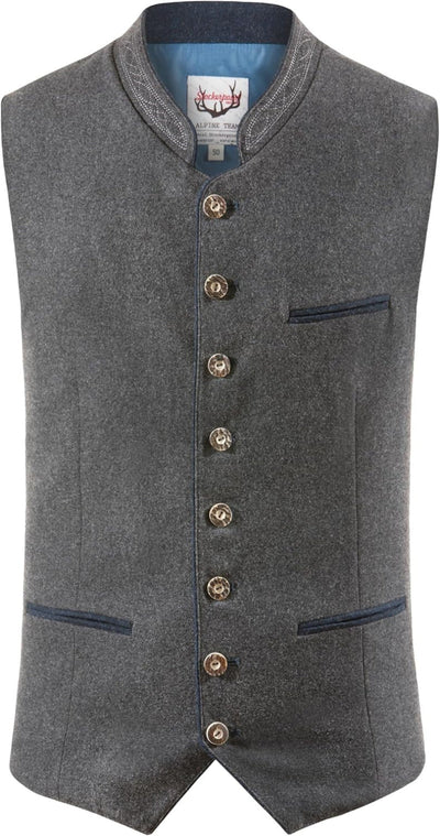 Flair - Herren Trachtenweste mit Traditionellem Design und Eleganten Knöpfen | Oktoberfest