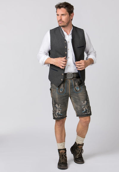 Flair - Herren Trachtenweste mit Traditionellem Design und Eleganten Knöpfen | Oktoberfest